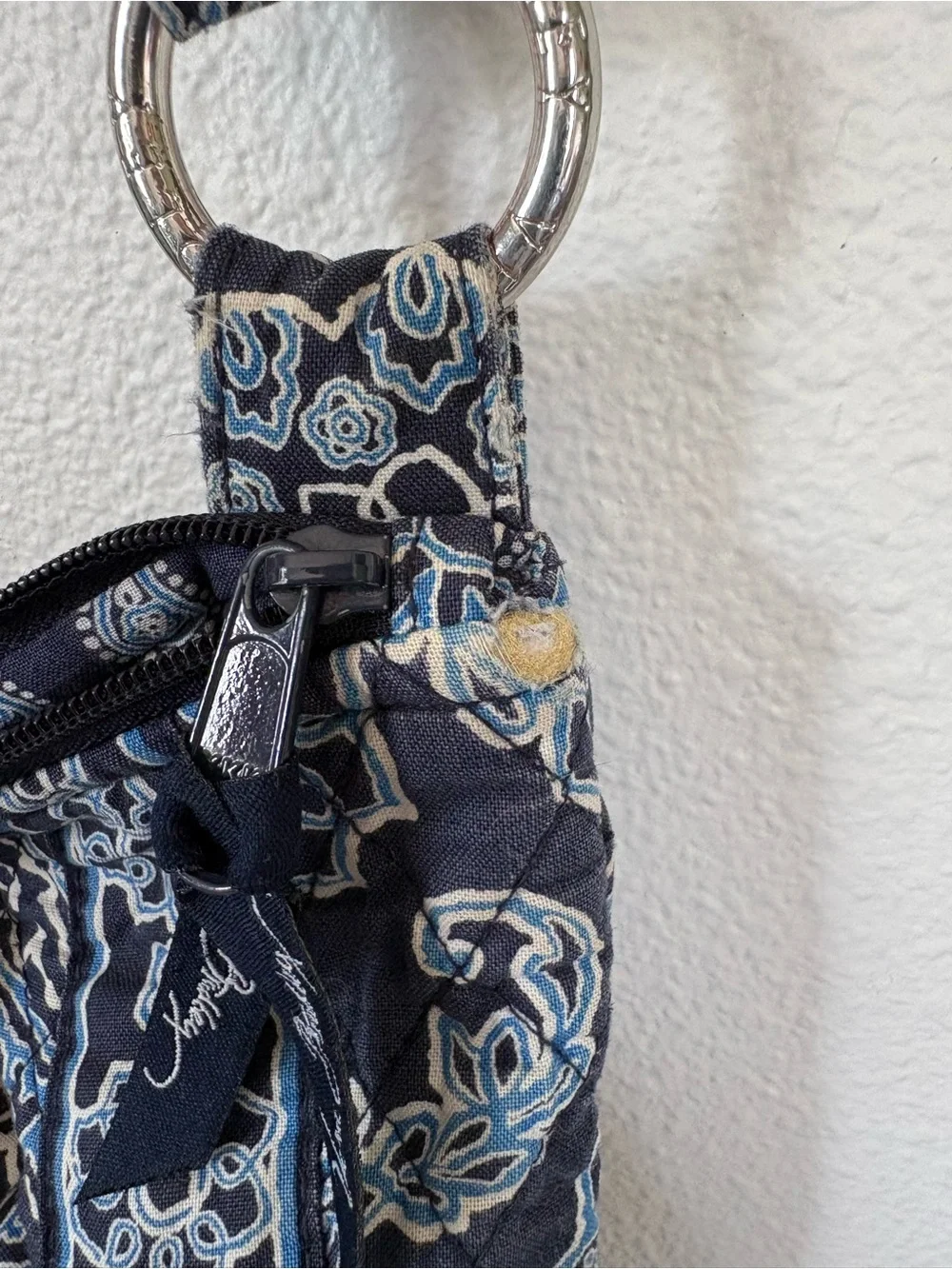 Vera Bradley Navy Quilted Paisley Shoulder/Crossbody Bag